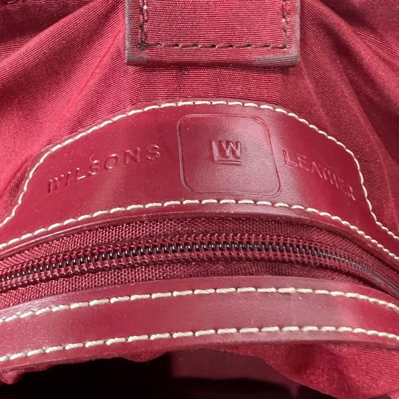 Wilson Leather Woman’s Purse Red Leather Shoulder Purse - Picture 7 of 11
